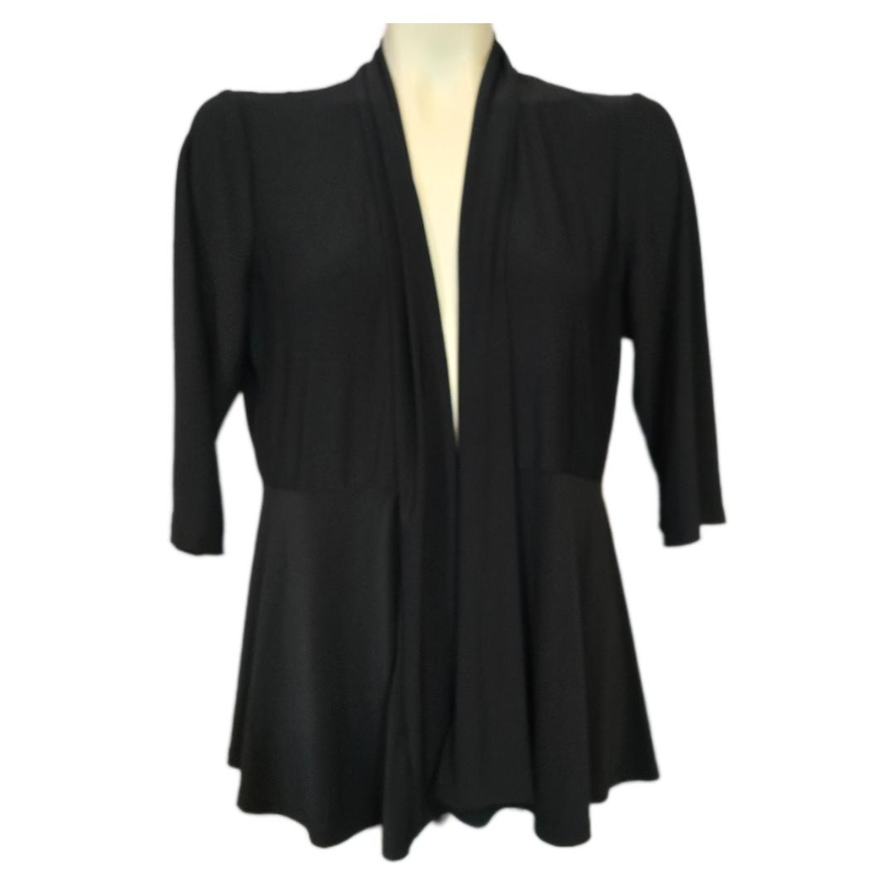 Grace Elements Navy Open Front Draped Cardigan - image 1